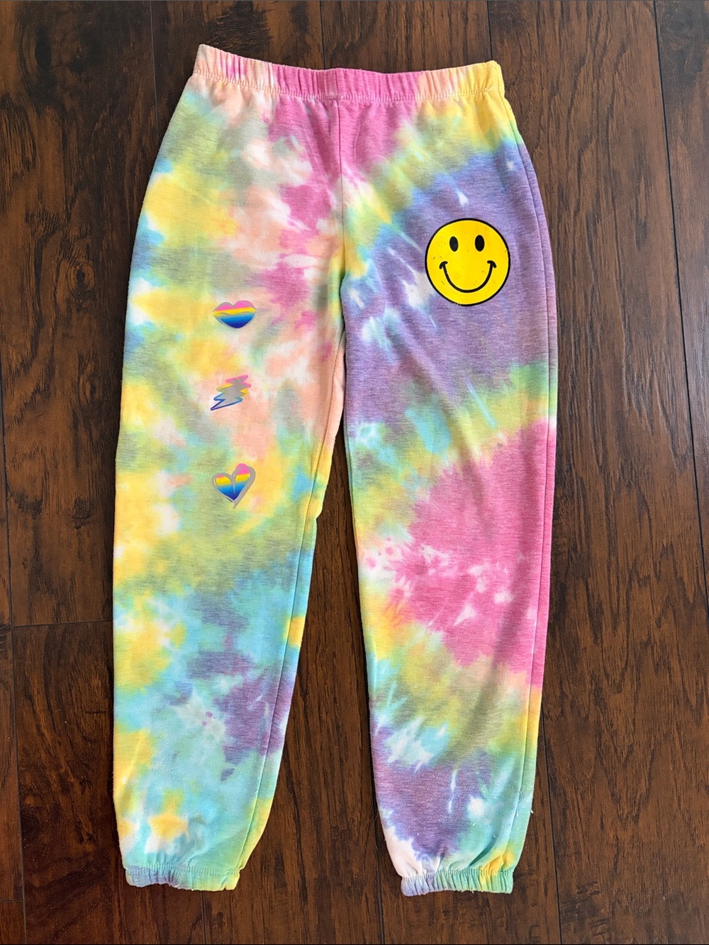 VG UC Firehouse  Tie-Dye Smile Face Jogger Pants - Multicolor